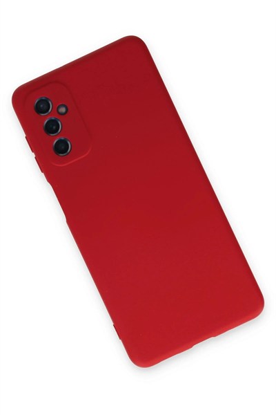 Mey İthalat®  Samsung Galaxy M52 5G Kılıf Nano içi Kadife Silikon - Kırmızı