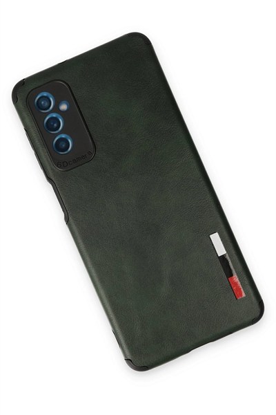 Mey İthalat®  Samsung Galaxy M52 5G Kılıf Loop Deri Silikon - Yeşil
