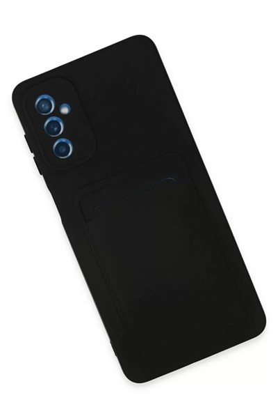 Mey İthalat®  Samsung Galaxy M52 5G Kılıf Kelvin Kartvizitli Silikon - Siyah