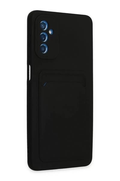 Mey İthalat®  Samsung Galaxy M52 5G Kılıf Kelvin Kartvizitli Silikon - Siyah