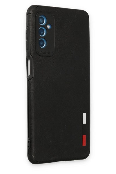 Mey İthalat®  Samsung Galaxy M52 5G Kılıf Loop Deri Silikon - Siyah