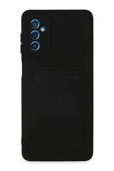 Mey İthalat®  Samsung Galaxy M52 5G Kılıf Kelvin Kartvizitli Silikon - Siyah