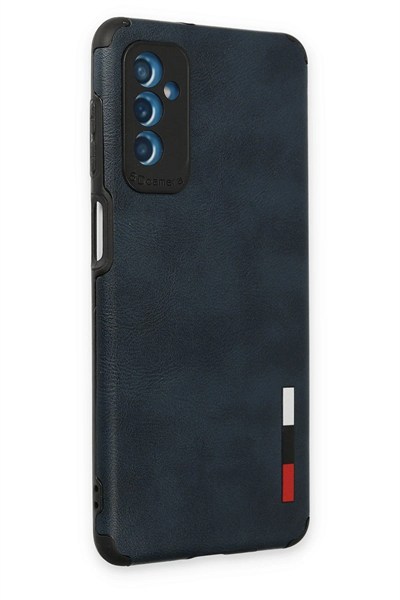 Mey İthalat®  Samsung Galaxy M52 5G Kılıf Loop Deri Silikon - Lacivert