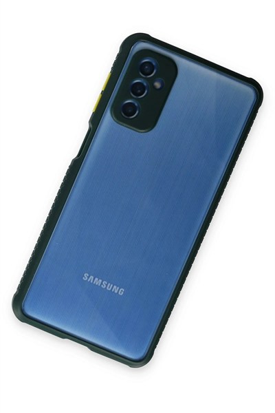 Mey İthalat®  Samsung Galaxy M52 5G Kılıf Miami Şeffaf Silikon - Koyu Yeşil
