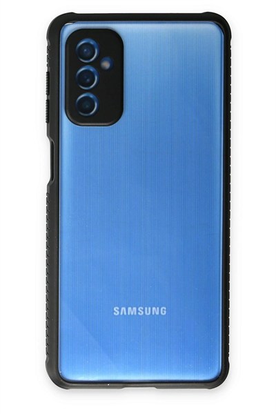 Mey İthalat®  Samsung Galaxy M52 5G Kılıf Miami Şeffaf Silikon - Siyah
