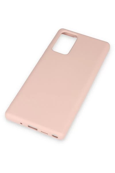 Mey İthalat®  Samsung Galaxy Note 20 Kılıf Nano içi Kadife Silikon - Pudra