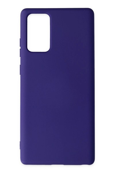 Mey İthalat®  Samsung Galaxy Note 20 Kılıf Nano içi Kadife Silikon - Mor