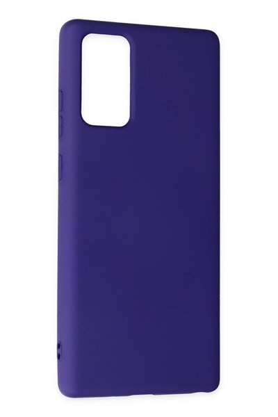 Mey İthalat®  Samsung Galaxy Note 20 Kılıf Nano içi Kadife Silikon - Mor