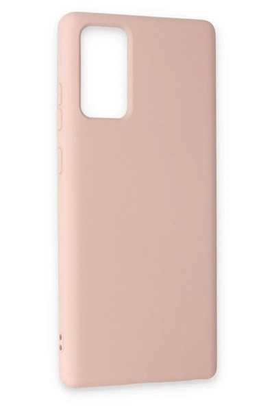 Mey İthalat®  Samsung Galaxy Note 20 Kılıf Nano içi Kadife Silikon - Pudra