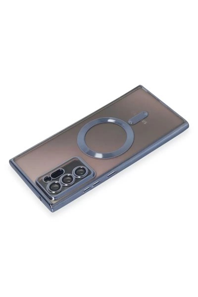 Mey İthalat®  Samsung Galaxy Note 20 Ultra Kılıf Kross Magneticsafe Kapak - Sierra Blue