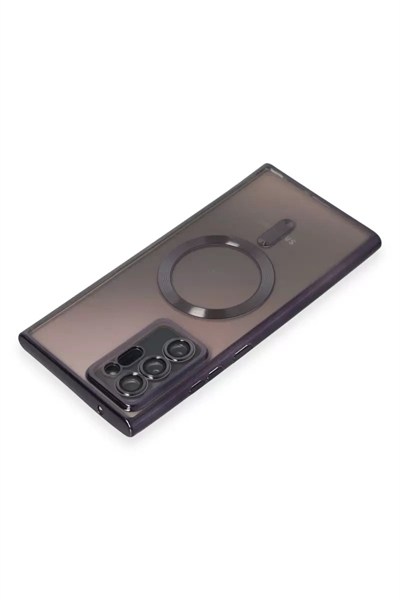 Mey İthalat®  Samsung Galaxy Note 20 Ultra Kılıf Kross Magneticsafe Kapak - Mor