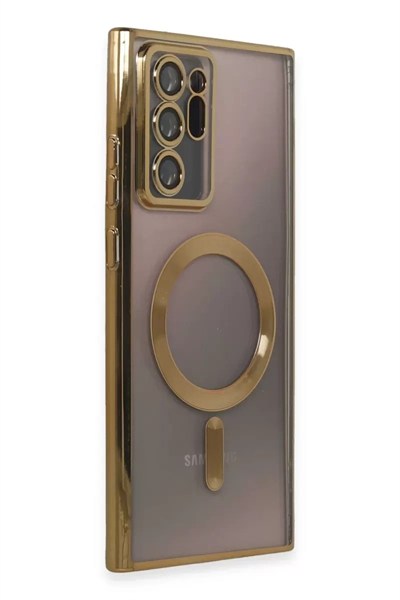 Mey İthalat®  Samsung Galaxy Note 20 Ultra Kılıf Kross Magneticsafe Kapak - Gold