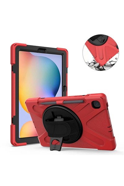 Mey İthalat®  Samsung Galaxy P610 Tab S6 Lite 10.4 Kılıf Amazing Tablet Kapak - Kırmızı