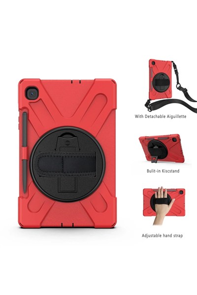 Mey İthalat®  Samsung Galaxy P610 Tab S6 Lite 10.4 Kılıf Amazing Tablet Kapak - Kırmızı