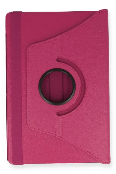Mey İthalat®  Samsung Galaxy P610 Tab S6 Lite 10.4 Kılıf 360 Tablet Deri Kılıf - Pembe
