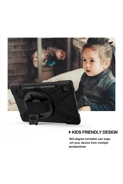 Mey İthalat®  Samsung Galaxy P610 Tab S6 Lite 10.4 Kılıf Amazing Tablet Kapak - Siyah