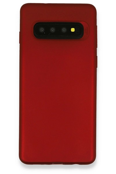 Mey İthalat®  Samsung Galaxy S10 Plus Kılıf First Silikon - Bordo