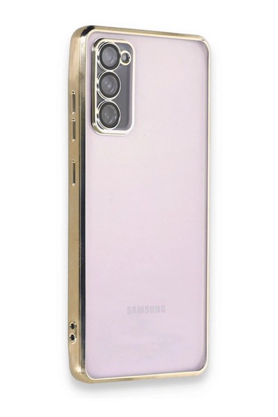 Mey İthalat®  Samsung Galaxy S20 FE Kılıf  Lensli Silikon - Gold