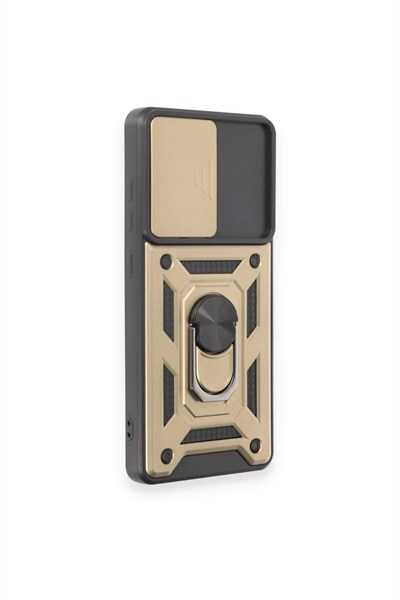 Mey İthalat®  Samsung Galaxy S20 FE Kılıf Pars Lens Yüzüklü Silikon - Gold