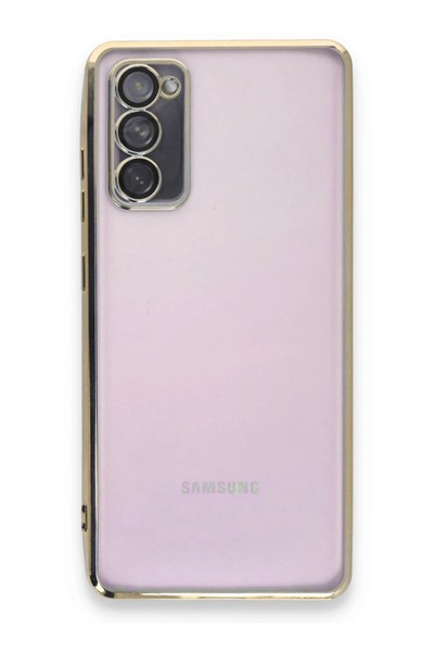 Mey İthalat®  Samsung Galaxy S20 FE Kılıf  Lensli Silikon - Gold