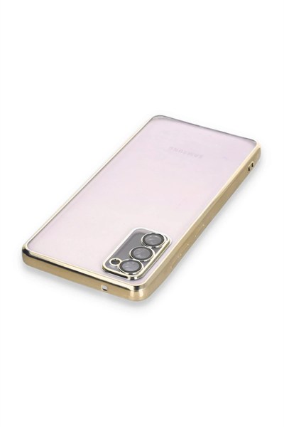 Mey İthalat®  Samsung Galaxy S20 FE Kılıf  Lensli Silikon - Gold