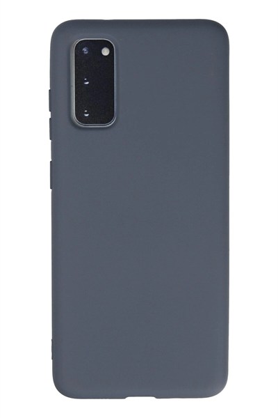 Mey İthalat®  Samsung Galaxy S20 Kılıf Nano içi Kadife Silikon - Gri