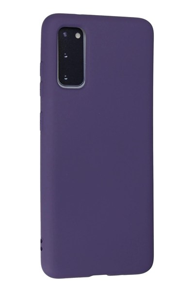 Mey İthalat®  Samsung Galaxy S20 Kılıf Nano içi Kadife Silikon - Mor