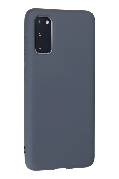 Mey İthalat®  Samsung Galaxy S20 Kılıf Nano içi Kadife Silikon - Gri