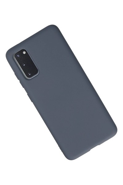 Mey İthalat®  Samsung Galaxy S20 Kılıf Nano içi Kadife Silikon - Gri