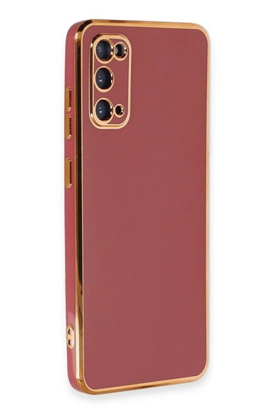 Mey İthalat®  Samsung Galaxy S20 Kılıf Volet Silikon - Kırmızı