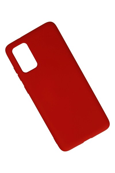 Mey İthalat®  Samsung Galaxy S20 Plus Kılıf Nano içi Kadife Silikon - Kırmızı