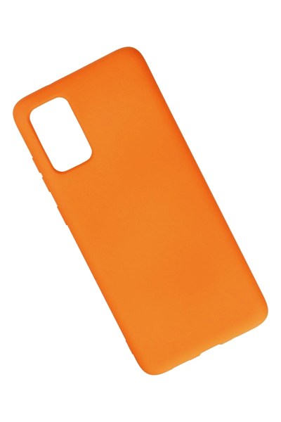 Mey İthalat®  Samsung Galaxy S20 Plus Kılıf Nano içi Kadife Silikon - Turuncu
