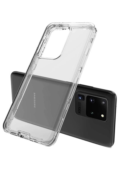 Mey İthalat®  Samsung Galaxy S20 Plus Kılıf Lüx Şeffaf Silikon