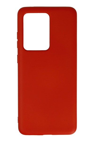Mey İthalat®  Samsung Galaxy S20 Ultra Kılıf Nano içi Kadife Silikon - Kırmızı