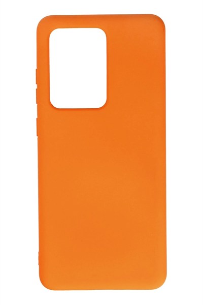 Mey İthalat®  Samsung Galaxy S20 Ultra Kılıf Nano içi Kadife Silikon - Turuncu
