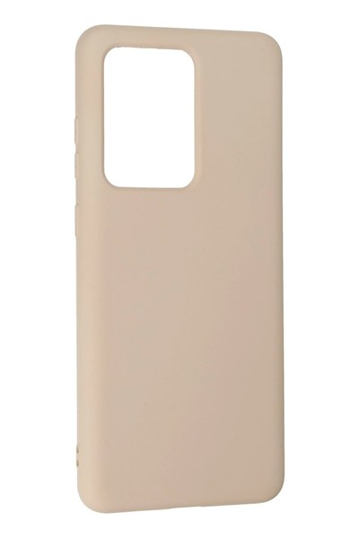Mey İthalat®  Samsung Galaxy S20 Ultra Kılıf Nano içi Kadife Silikon - Pudra