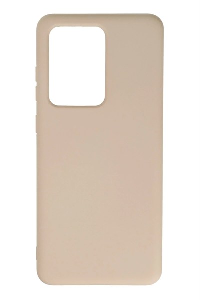 Mey İthalat®  Samsung Galaxy S20 Ultra Kılıf Nano içi Kadife Silikon - Pudra