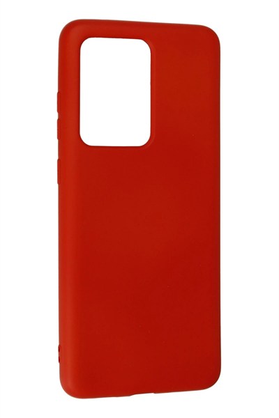 Mey İthalat®  Samsung Galaxy S20 Ultra Kılıf Nano içi Kadife Silikon - Kırmızı