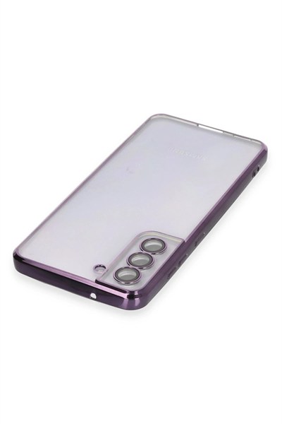 Mey İthalat®  Samsung Galaxy S21 FE Kılıf  Lensli Silikon - Mor