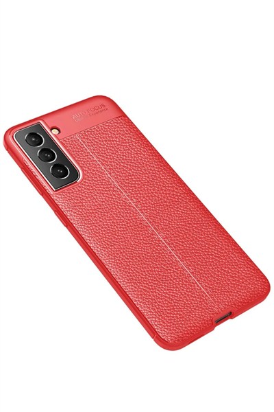 Mey İthalat®  Samsung Galaxy S21 FE Kılıf Auto Focus Kapak - Kırmızı