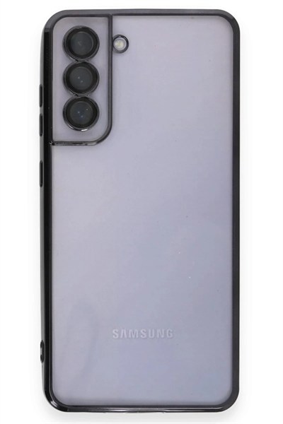 Mey İthalat®  Samsung Galaxy S21 FE Kılıf  Lensli Silikon - Siyah