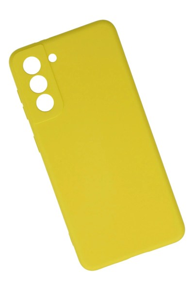 Mey İthalat®  Samsung Galaxy S21 Kılıf Nano içi Kadife Silikon - Sarı