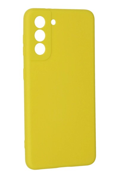 Mey İthalat®  Samsung Galaxy S21 Kılıf Nano içi Kadife Silikon - Sarı