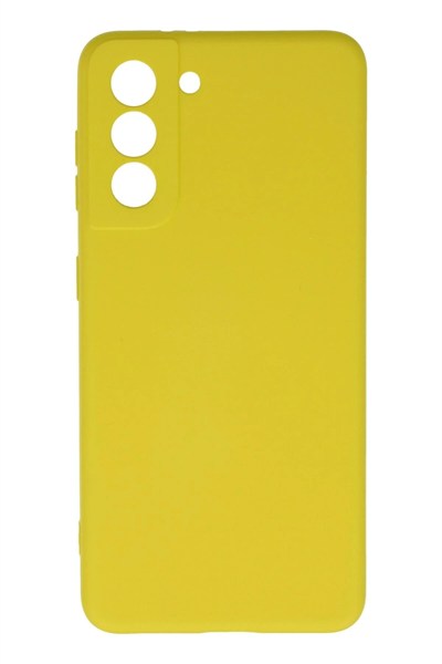 Mey İthalat®  Samsung Galaxy S21 Kılıf Nano içi Kadife Silikon - Sarı