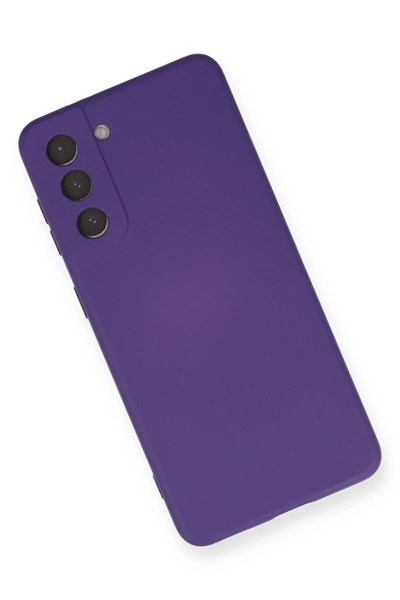 Mey İthalat®  Samsung Galaxy S21 Kılıf Nano içi Kadife Silikon - Mor