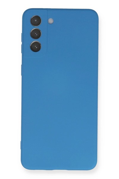 Mey İthalat®  Samsung Galaxy S21 Plus Kılıf Nano içi Kadife Silikon - Mavi