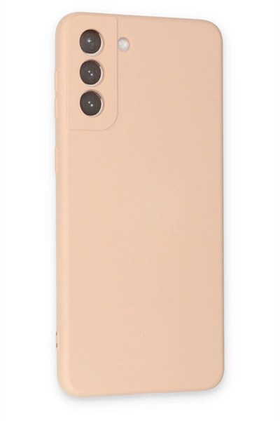 Mey İthalat®  Samsung Galaxy S21 Plus Kılıf Nano içi Kadife Silikon - Pudra