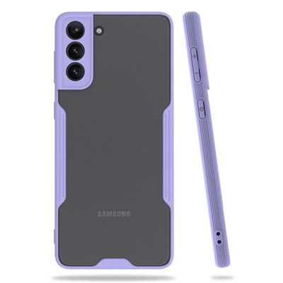 Mey İthalat®  Samsung Galaxy S21 Plus Kılıf Platin Silikon - Lila