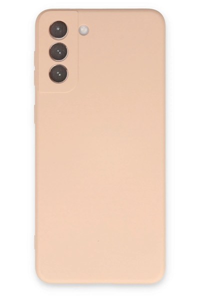 Mey İthalat®  Samsung Galaxy S21 Plus Kılıf Nano içi Kadife Silikon - Pudra