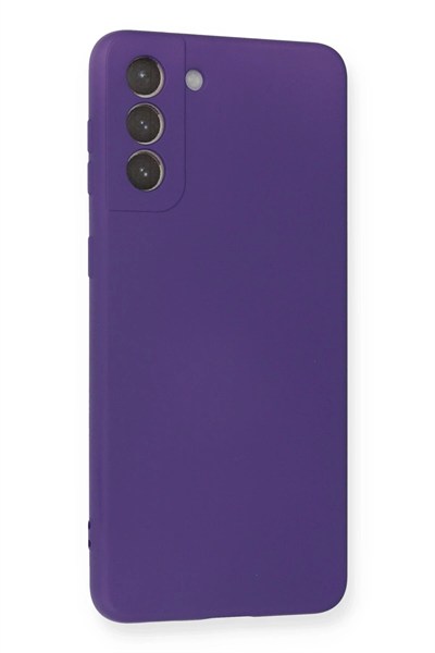 Mey İthalat®  Samsung Galaxy S21 Plus Kılıf Nano içi Kadife Silikon - Mor
